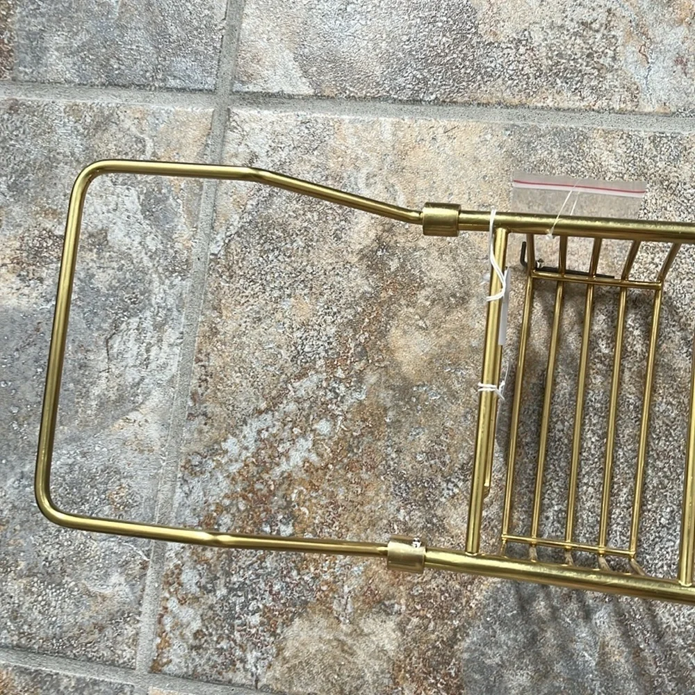 Anthropologie Gold Bathtub Caddy NWT